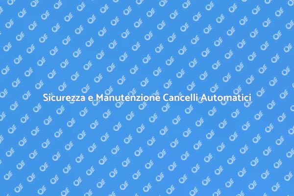 Manutenzione Cancelli: Sicurezza Prima di Tutto