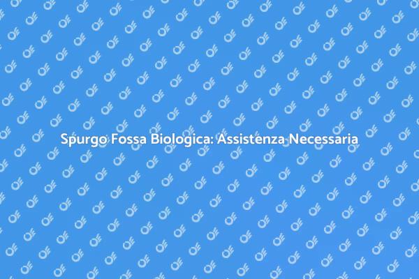 Manutenzione Fossa Biologica Essenziale