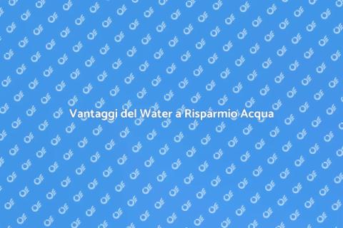 Installazione Water Risparmio Acqua