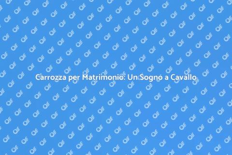 Noleggio Carrozza Matrimonio Elegante