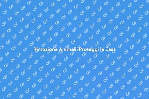 Rimozione Animali: Sicurezza Domestica