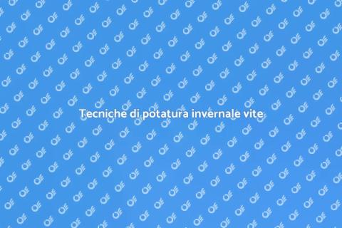 Potatura invernale della vite