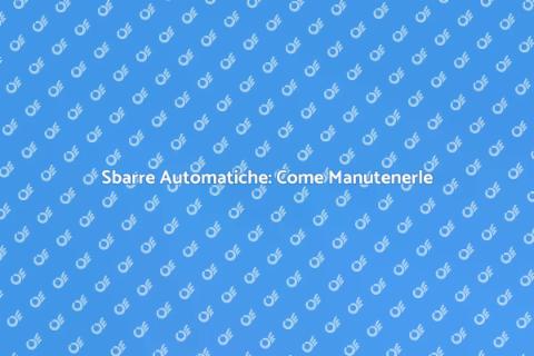 Manutenzione Sbarre Automatiche: Guida
