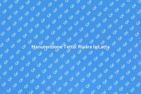 Ristrutturare il Tetto: Ripara la Latta