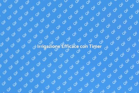 Timer per Irrigazione Giardini