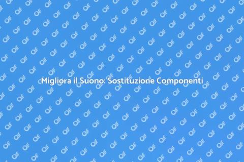 Sostituzione Componente Impianto Sonoro