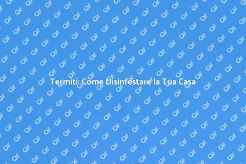 Disinfestazione Termiti: Guida Completa