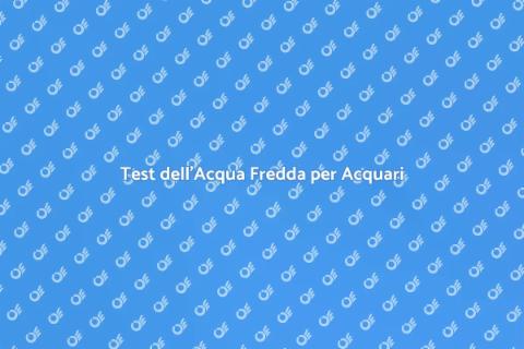 Kit Analisi Acqua Fredda Acquario