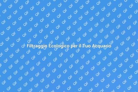 Sistema di Filtraggio per Acquario