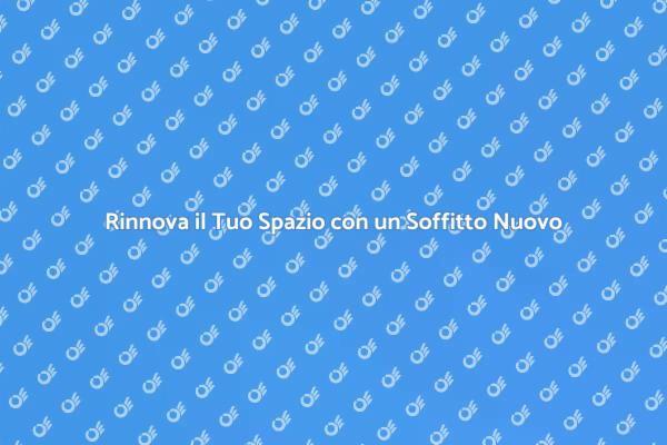 Trasforma il Tuo Soffitto Oggi!