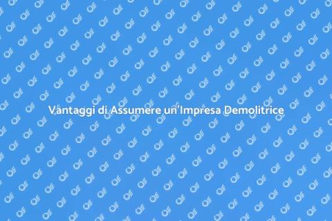 Assumere Impresa Demolitrice: Vantaggi