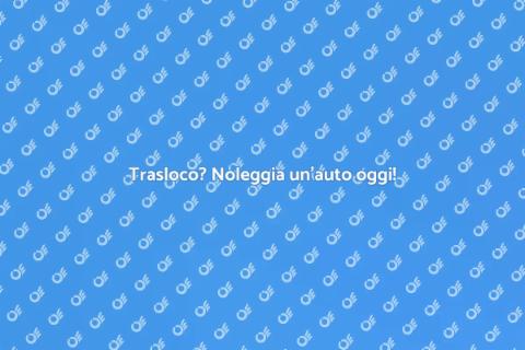 Noleggiare un'auto per trasloco facile