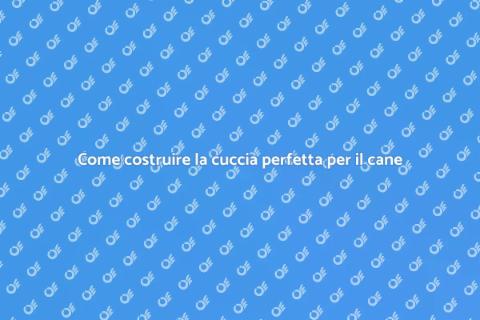 Cuccia per il cane: guida alla costruzione