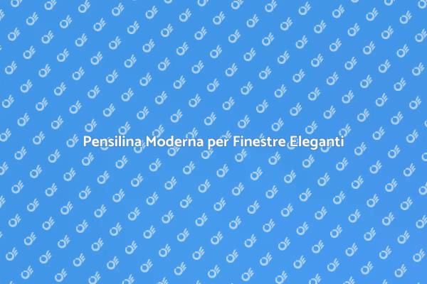 Design Innovativo: Pensilina per Finestre