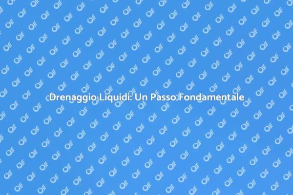 Drenaggio: Proteggi la Tua Casa
