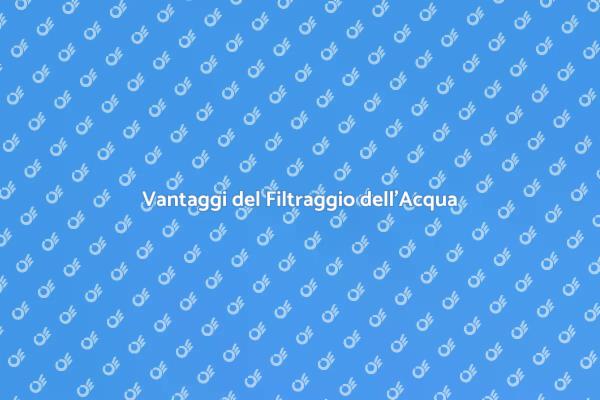 Filtraggio dell'Acqua: Perché è Importante