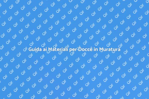 Ristrutturare la Doccia in Muratura