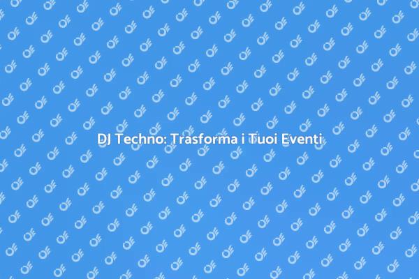 DJ Techno: L'Essenza della Musica Elettronica