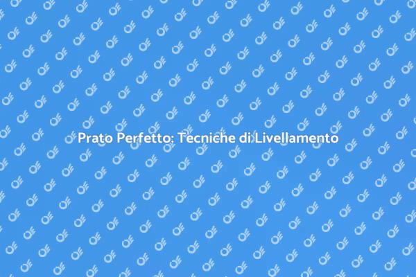 Livellamento del Prato: Guida Completa
