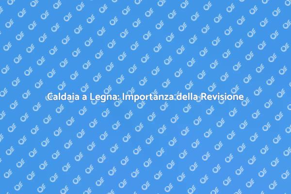 La Caldaia a Legna: Revisione Necessaria