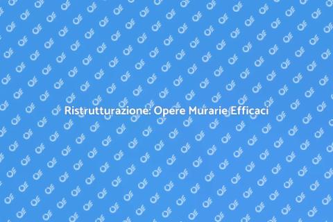 Eseguire Opere Murarie in Casa