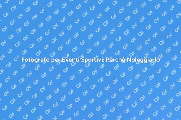 Noleggiare un Fotografo per Eventi Sportivi