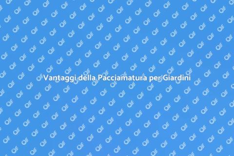 Pacciamatura Biodegradabile per Giardini