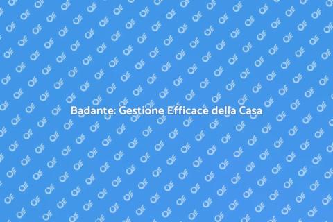 Badante con Capacità di Gestire Casa