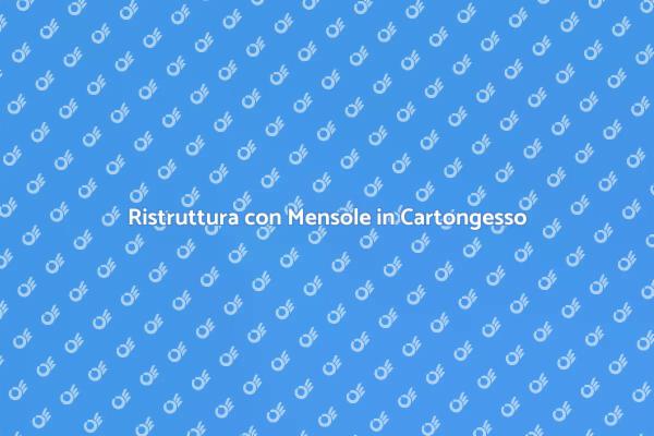Rinnova i Tuoi Spazi con Mensole in Cartongesso