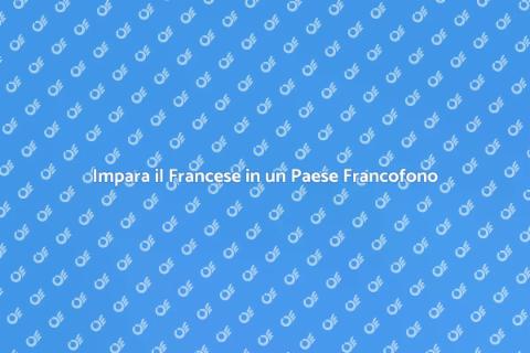 Corso di Lingua Francese all'Estero