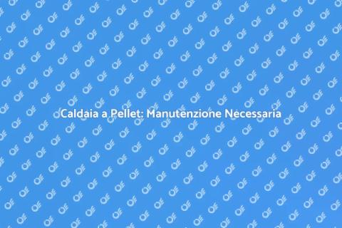 Manutenzione Caldaia a Pellet Essenziale