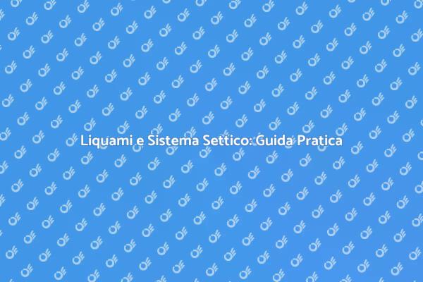 Liquami e Sistema Settico: Tutto Quello che Devi Sapere