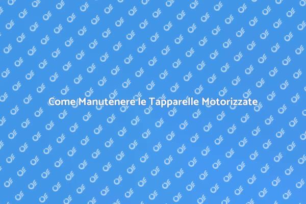 Guida alla Manutenzione delle Tapparelle