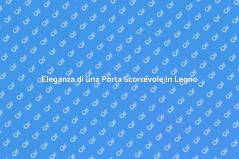 Porta in Legno Scorrevole per Esterno
