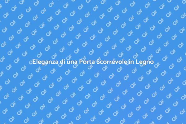 Una Porta in Legno per Esterni Elegante