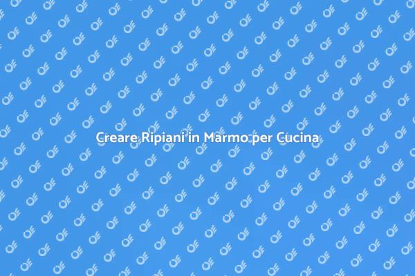 Eleganza dei Ripiani in Marmo in Cucina