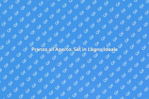 Set da Pranzo in Legno per Outdoor