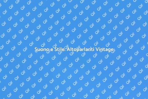 Altoparlanti Vintage per Vinili
