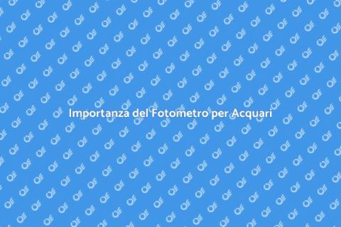 Fotometro per Analisi Acqua Acquari