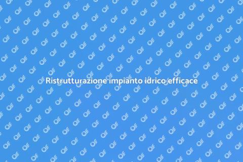 Rifare l'impianto idrico in casa