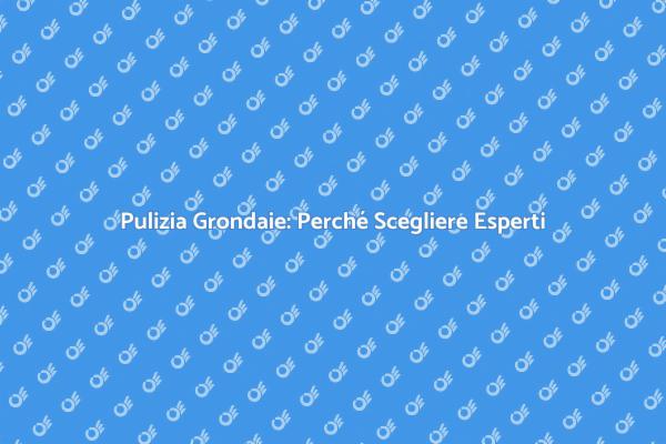 Manutenzione Grondaie: Affidati ai Professionisti