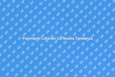 Pavimento in Cemento Colorato