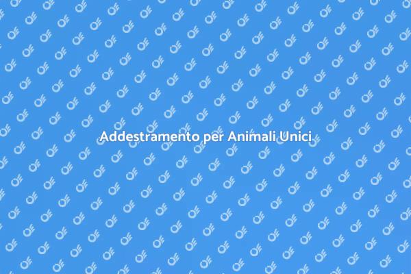 Tecniche di Allenamento per Animali