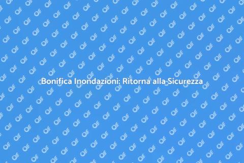 Bonifica da Inondazioni: Salvataggio Essenziale