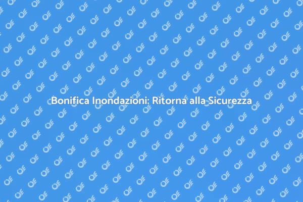 Bonifica Inondazioni: Un Intervento Necessario