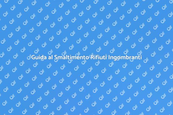 Come Liberarsi di Rifiuti Ingombranti