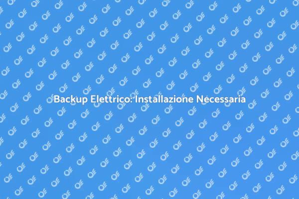Perché Installare un Generatore di Backup