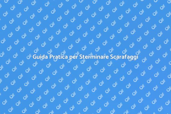 Come Liberarsi degli Scarafaggi