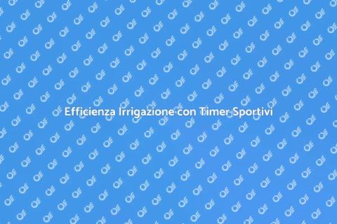 Timer Irrigazione Aree Sportive