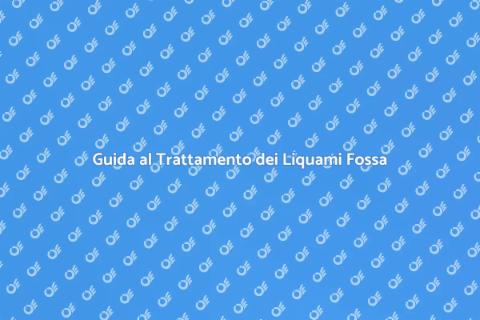 Trattamento Liquami Spurgo Fossa Biologica